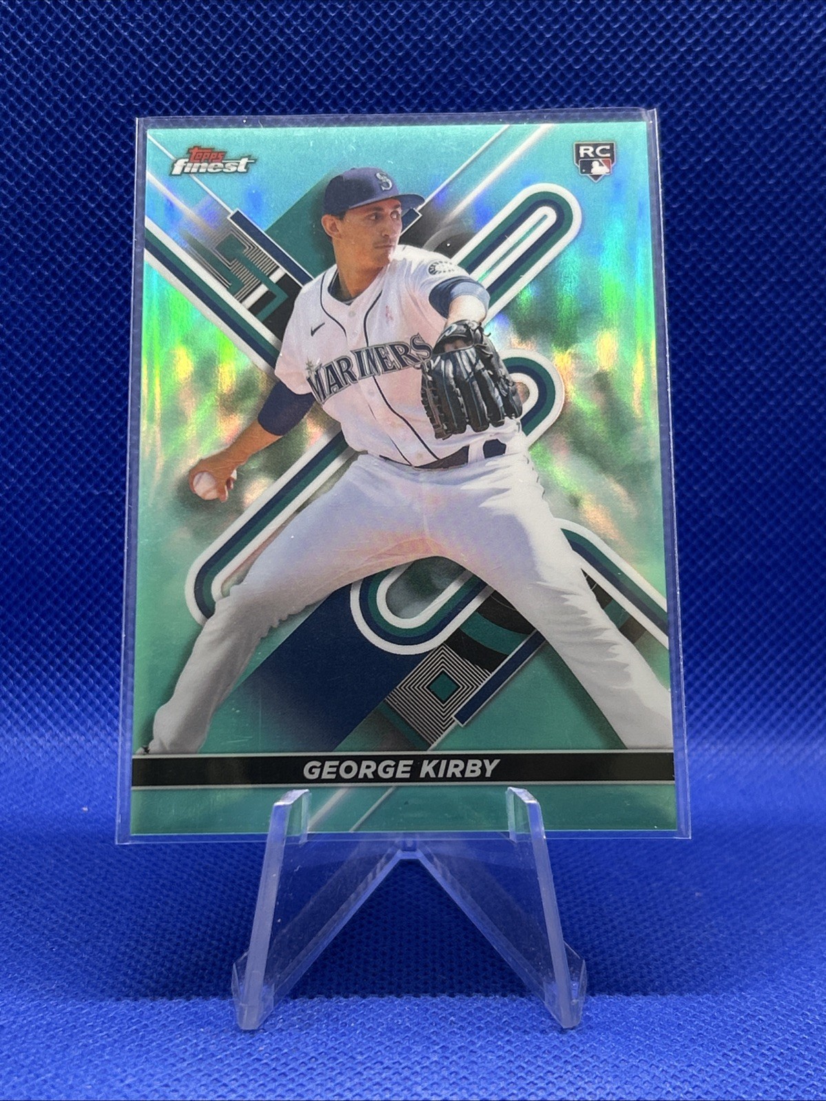 2022 Topps Finest Aqua Refractor /199 George Kirby #12 Rookie RC