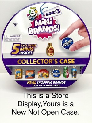 NEW Mini Brand Food Series 3 Collectors Case With 5 Exclusive Minis Inside