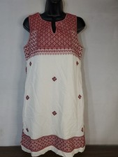 MADEWELL STITCH MOSAIC SHIFT DRESS Women's SIZE 2 BOHO FOLK ART STITCHING