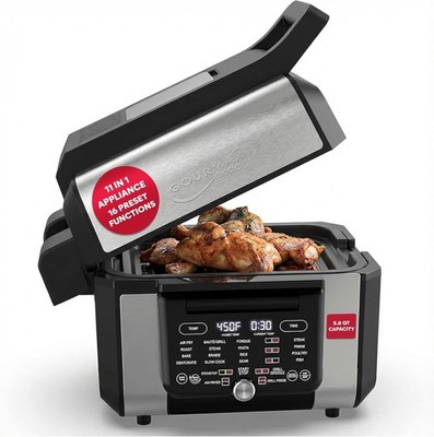 Foodgenie Gourmax Pro One Cooking Device - All-in-One Oven, Smokeless Grill, Air