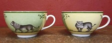 2 Hermes Africa Teacups, Porcelain, Collectibles