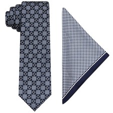 Mens Classic Formal Casual Modern Pattern Design Textured Geo Tie Pocket Set