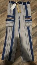 Matilda Jane Kids Stripped Multi Color Pants Cotton With Zip Pockets Size 6