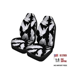 Car Seat Covers And White Abstract Pattern Set Of 2 Black Car Seat Covers And White Abstract Pattern Set Of 2 Black