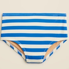 J Crew Girls Bikini Blue and White Striped Bikini Bottoms Size 6