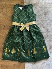 Bonnie Jean Christmas Nutcracker Dress Green Gold Bow Girls Size 16