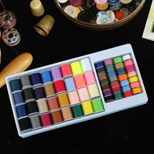 60Pcs Sewing Thread Kit Sewing Thread Spools Bobbins Set for Sewing Machine