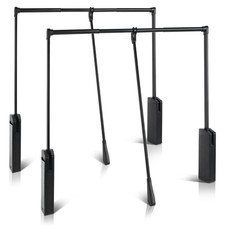 Put Down Closet Rod 2 Pack, Adjustable 26-35 Inch Wardrobe Lift Rail Organize...