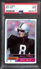 1981 TOPPS #510 RAY GUY PSA 9 Mint 89695749 
