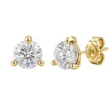 Diamonair 0.40 Round cut Lab Grown Diamond (F/VS+) 14K Gold Stud Earrings