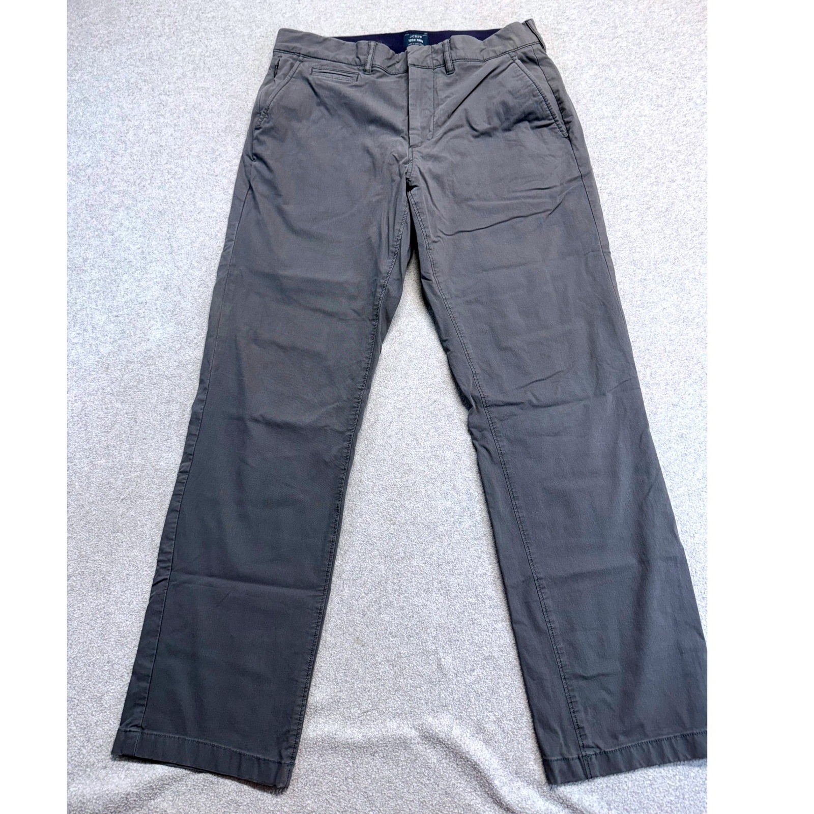 J.Crew Tech Pant Mens 29 Charcoal Gray Slim Straight Performance Chino Stretch