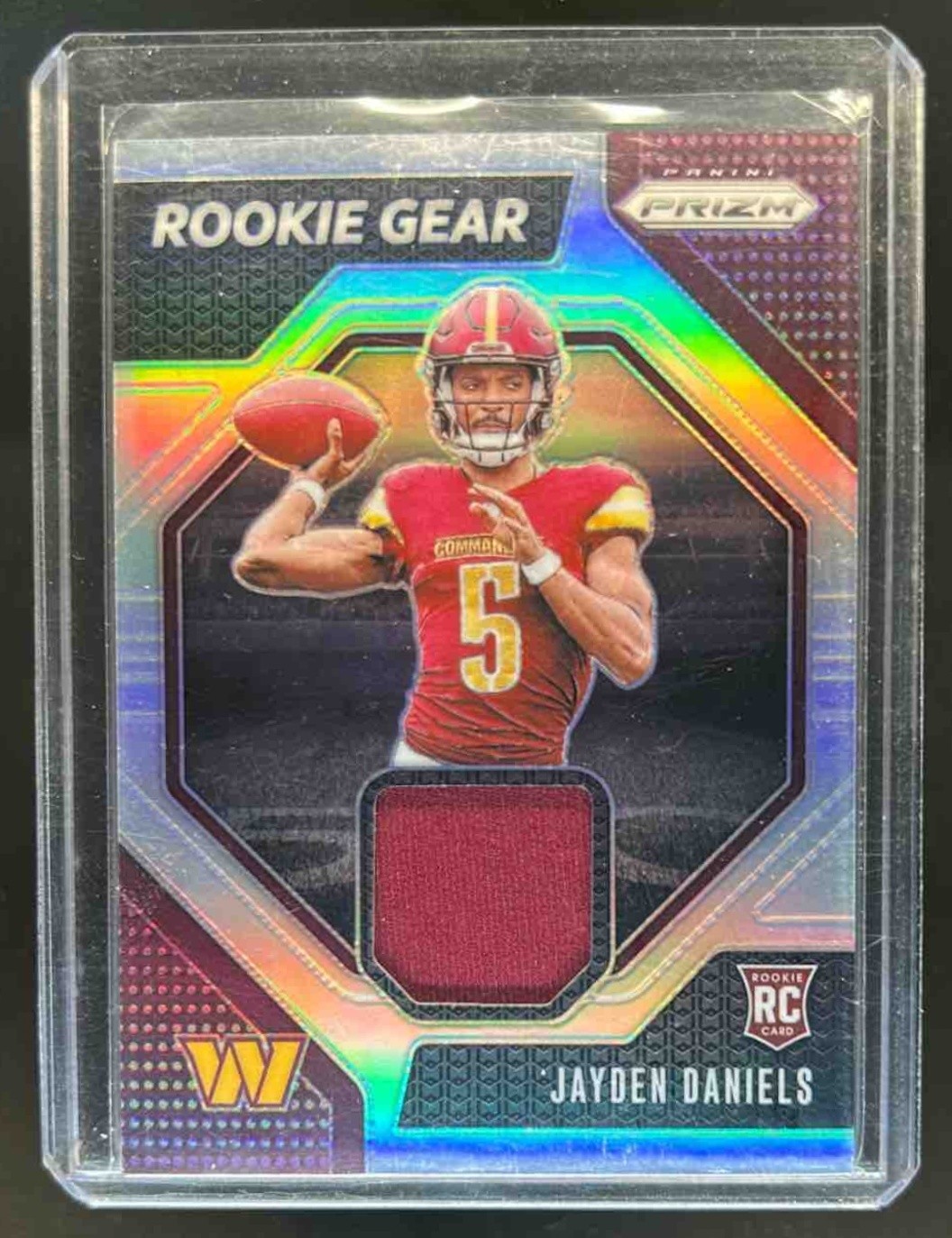 2024 Prizm Jayden Daniels Rookie Gear Jersey RC #RG-JDS Commanders