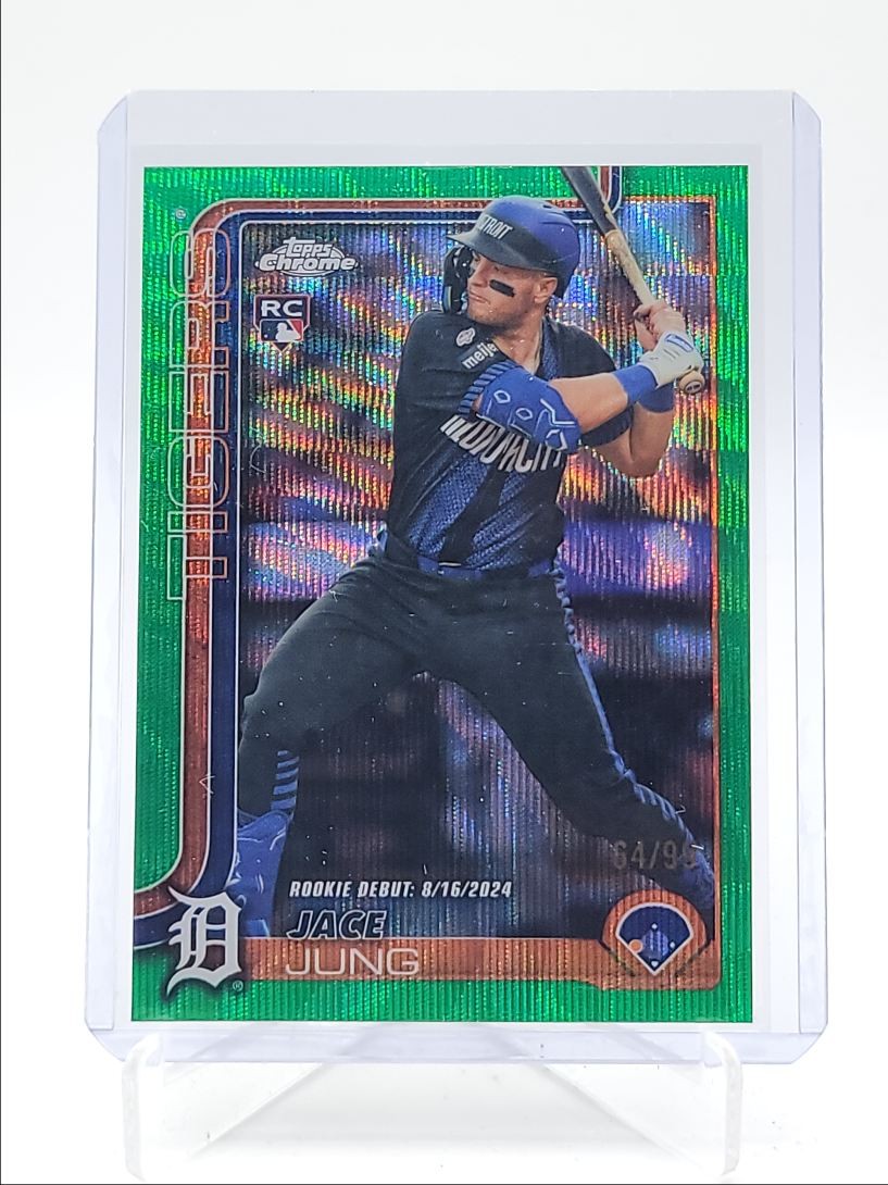 JACE JUNG 2025 TOPPS CHROME UPDATE ROOKIE DEBUT GREEN WAVE RC /99 Q4920