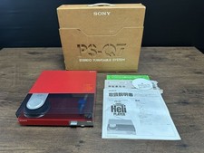 Rare  Red Sony PS-Q7 Compact Automatic Turntable Original box included JANK