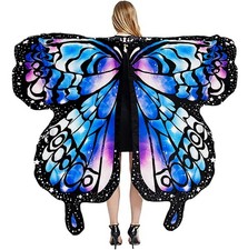 Butterfly wings cape galaxy stars women's halloween costume fairycore cosplay