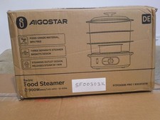Aigostar 3 Tier Food Steamer, Electric Vegetable Steamer - White. Tested Working
