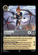 Disney Lorcana Wilds Unknown Syndrome Out for Revenge Non Foil 172/204