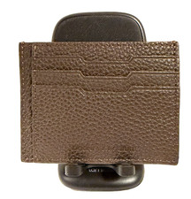 Tarjetero de cuero Dooney & Bourke identificación marrón chocolate