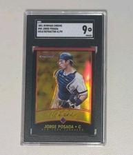 2001 Bowman Chrome Gold Jorge Posada Gold Refractor #40 card