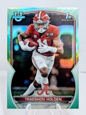 Topps 2022 Bowman Chrome Traeshon Holden RC Aqua Refractor #18 #d/299 Alabama 
