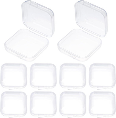10Pcs Ear Plug Case, Mini Plastic Earplug Containers, 1.8Mm Square Box with H...