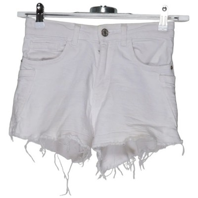 Zara, Jeans Shorts, Größe: 152, Weiß, Baumwolle/Elasthan, Einfarbig, Denim #BPi
