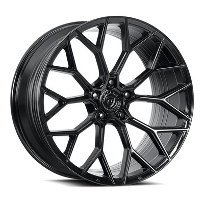 Dolce Pista Gloss Black Wheel 5x120 20x8.5 +28et Mesh Spokes Performance Rim
