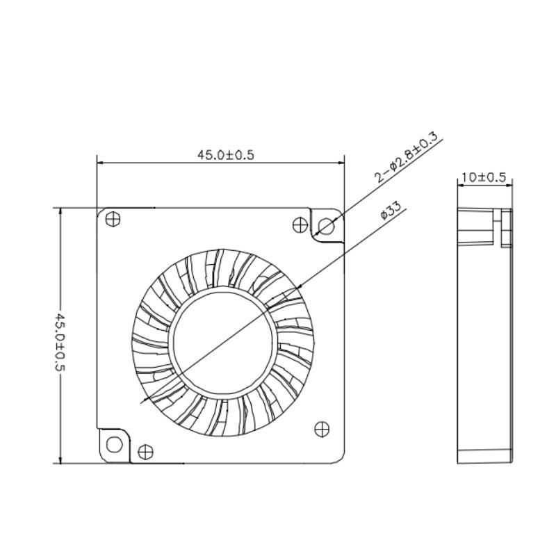 5V Turbo Fan for Bambu Lab H2D H2S Extruder Hot End Cooling Fan 3D Printer Part