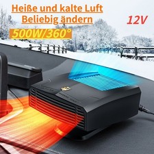 Heizlüfter 12V 500 Watt Kfz Auto Zusatzheizung Keramikheizer Scheibenenteiser⭐DE