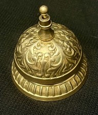 Vintage Brass Ornate Counter Hotel Table Serv...
