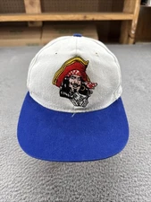 Vintage Captain Morgan Hat Snapback Cap Mens White Blue 90s Spiced Rum Falcon