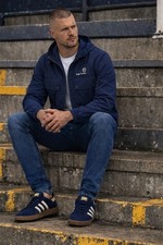 Sergio Tacchini Mens Outdoor Terrace Casuals Jacket Hooded Calisti Maritime Blue