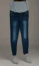  Womens Mamalicious Blue Maternity Jeans Size 14 (32 waist)