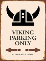 Holzschild 40X30 Cm Viking Parking Only All Others Deko Geschenk Holz Schild