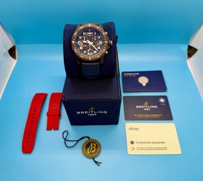 Breitling Endurance Pro 44 Blue X82310D31B1S1   Full Set + Extra OEM Red Strap