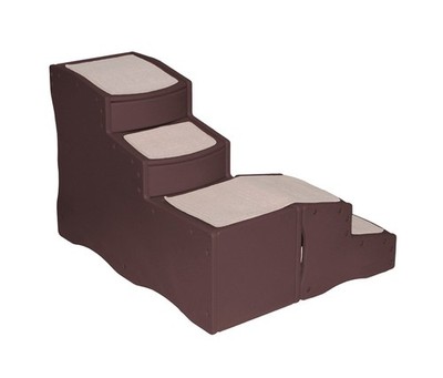 Pet Gear Easy Step Bed Stair Cats Dogs 75lb Chocolate PG9760CH Cats Dogs Adjusts