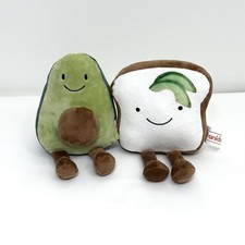 Frankfort Avocado Toast Plush Pair 10” Soft Stuffed Toy Novelty