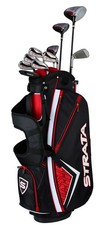New Strata Golf LH Strata Plus 14 Piece Complete Set With Bag Reg Left Handed 