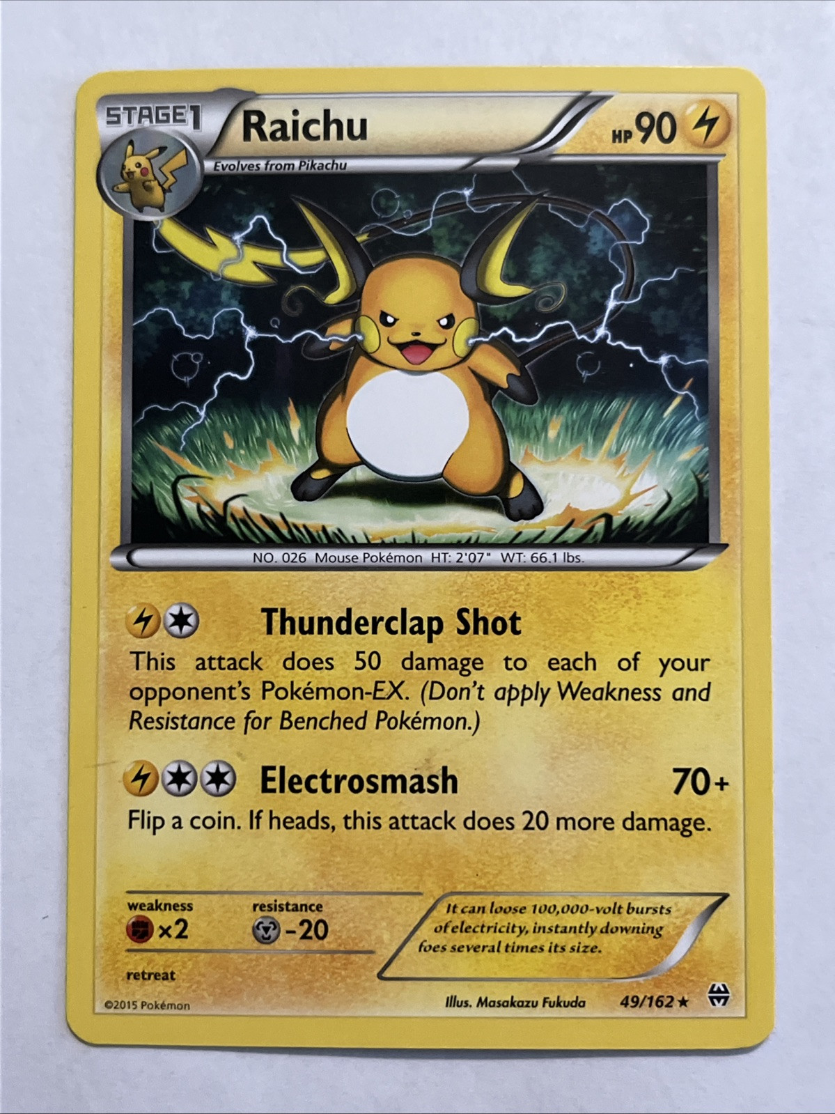 Raichu 49/162 Breakthrough Regular LP