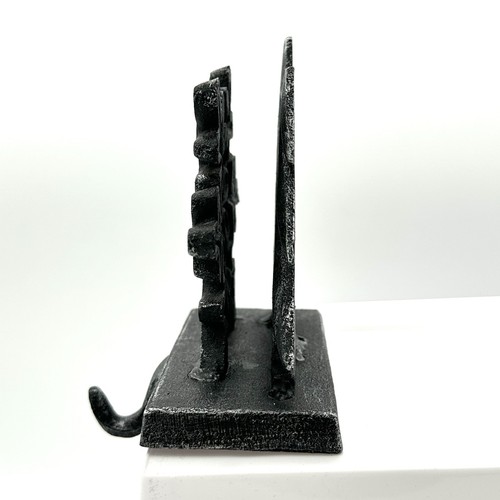Snowflake And Pine Tree 3-D Metal Stocking Hanger Cottagecore - Picture 2 of 8