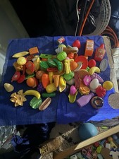 Pretend Play Kitchen Sets with Cookware and Multicolored Play Food