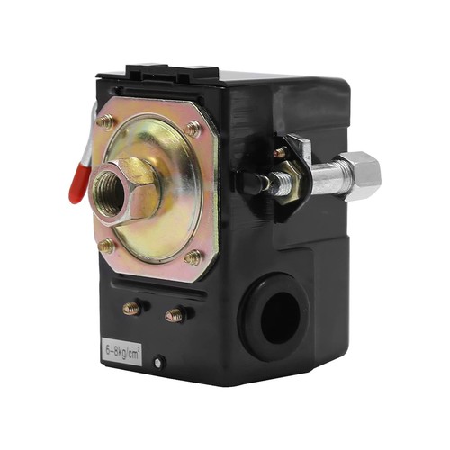 Air Compressor Pressure Switch 90-125 PSI Single Port 26A Heavy Duty Pressure...