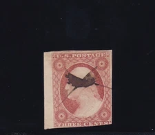 US 19th c used 3c imperforate #10A  (94Z)