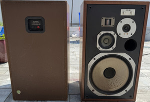 Pioneer HPM-100 HPM 100 Vintage Speakers Pair Brown Wood Finish Home Audio