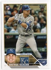 2023 Topps Brewer Hicklen Rookie Card RC #US37 Royals. rookie card picture