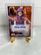 2024 Topps Chrome Star Wars Orange Lava Refractor /10 Auto Handmaiden Agira