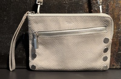 Hammitt Nash Small Convertible Gray Leather Crossbody Shoulder Bag
