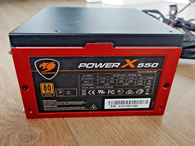 Cougar PowerX 550W Netzteil 80 Plus Bronze ATX PSU CGR B4-550 funktionstüchtig