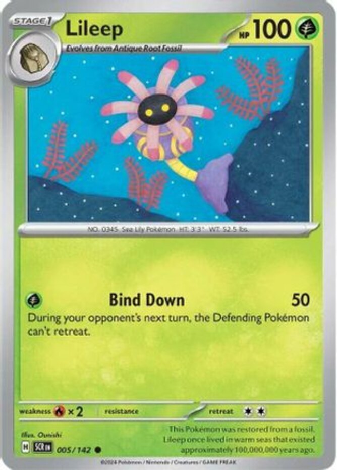 Pokemon Lileep - 005/142 - Common NM-Mint Stellar Crown