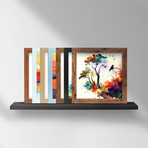 Square Picture Frame Photo Frame Poster Size Frame Black Oak White Pewter Walnut